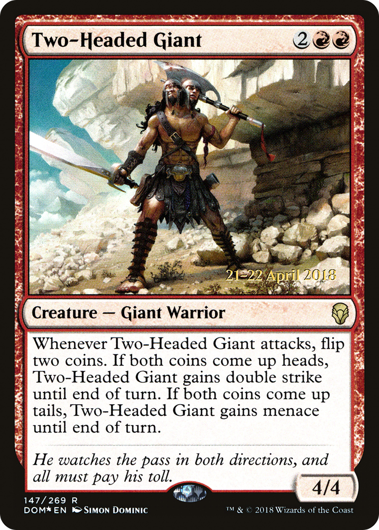 Two-Headed Giant (PRE-147S) - Dominaria Promos (Prerelease) Foil