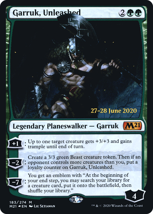 Garruk, Unleashed (PM21-183S) - Core Set 2021 Promos Foil