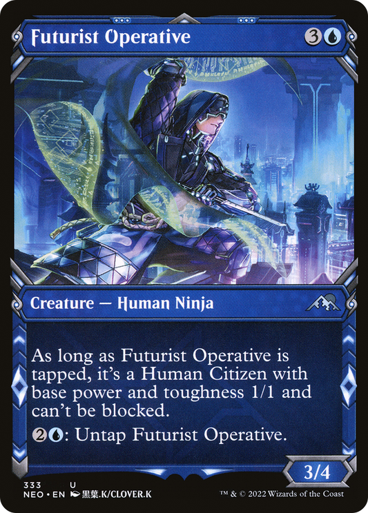 Futurist Operative (NEO-333) - Kamigawa: Neon Dynasty: (Showcase)