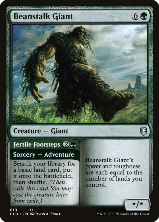 Beanstalk Giant // Fertile Footsteps (CLB-819) - Commander Legends: Battle for Baldur's Gate