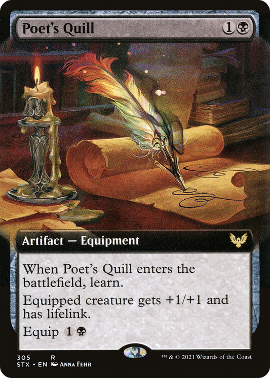 Poet's Quill (STX-305) - Strixhaven: School of Mages: (Extended Art) Foil