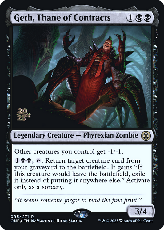 Geth, Thane of Contracts (PONE-95S) - Phyrexia: All Will Be One Promos Foil