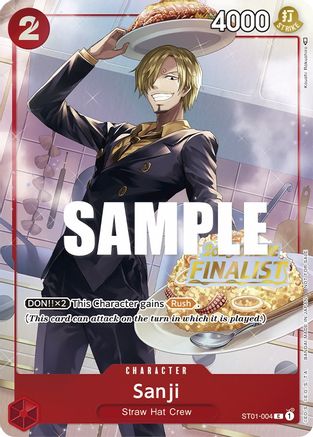 (ST01-004) Sanji (Online Regional 2023) [Finalist] - One Piece Promotion Cards Foil