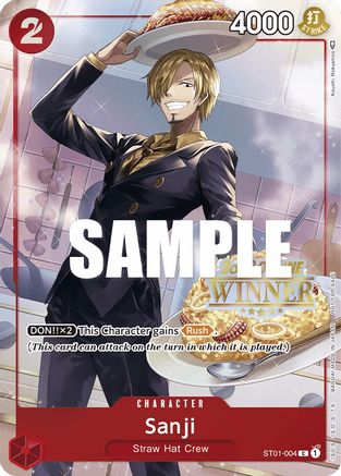 (ST01-004) Sanji (Online Regional 2023) [Winner] - One Piece Promotion Cards Nonfoil