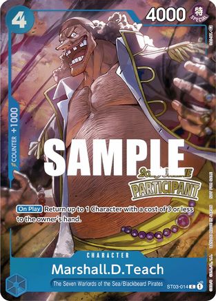 (ST03-014) Marshall.D.Teach (Online Regional 2023) [Participant] - One Piece Promotion Cards Foil
