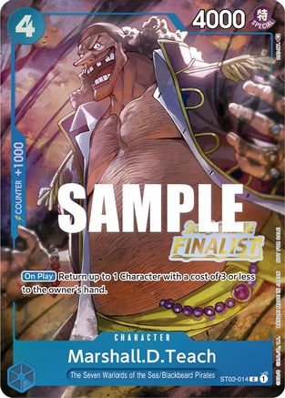 Marshall.D.Teach (Online Regional 2023) [Finalist] (ST03-014) - One Piece Promotion Cards Foil