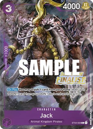 (ST04-008) Jack (Online Regional 2023) [Finalist] - One Piece Promotion Cards Foil