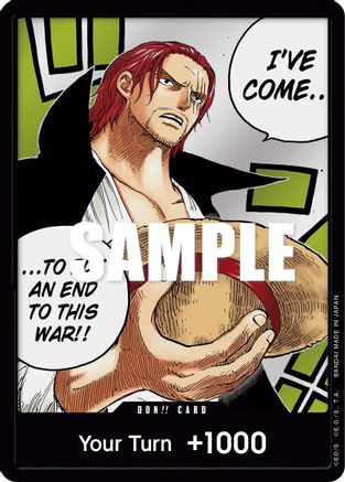 (OP02-000) DON!! Card (I've come To Stop This War - Shanks) - Paramount War Foil