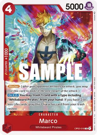 (OP02-018) Marco (Promotion Pack 2023) - One Piece Promotion Cards Normal