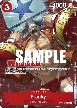 (OP01-021) Franky (Tournament Pack Vol. 2) [Winner] - One Piece Promotion Cards Normal