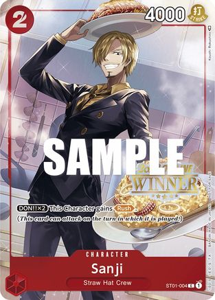 (ST01-004) Sanji (Offline Regional 2023) [Winner] - One Piece Promotion Cards Foil