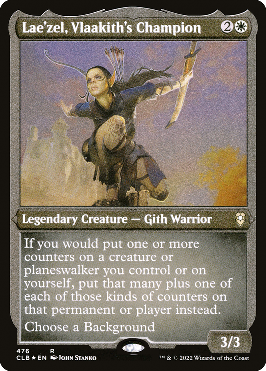 Lae'zel, Vlaakith's Champion (CLB-476) - Commander Legends: Battle for Baldur's Gate Etched Foil