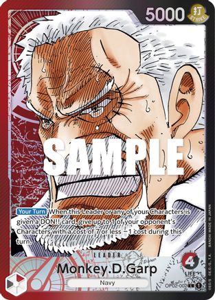 (OP02-002) Monkey.D.Garp (002) (Alternate Art) - Paramount War Foil