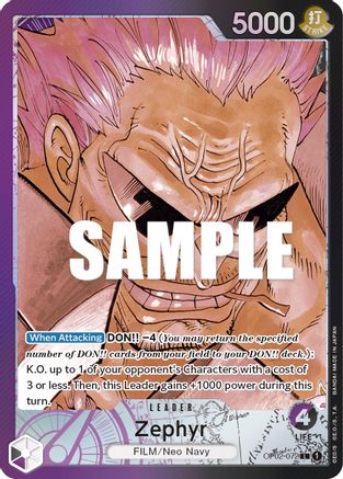 (OP02-072) Zephyr (Alternate Art) - Paramount War Foil