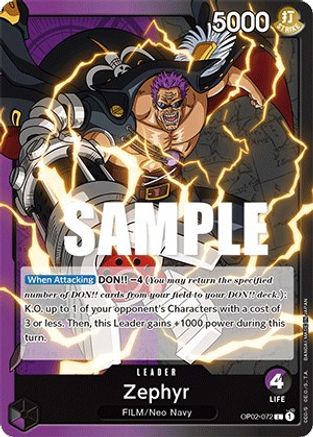 (OP02-072) Zephyr - Paramount War Normal