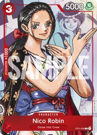 (ST01-008) Nico Robin - ST01-008 (Alternate Art) - One Piece Promotion Cards Foil