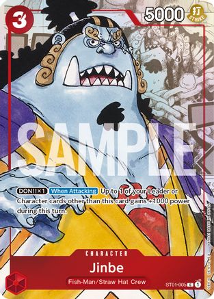 (ST01-005) Jinbe - ST01-005 (Alternate Art) - One Piece Promotion Cards Foil