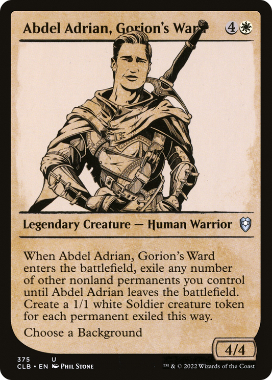 Abdel Adrian, Gorion's Ward (CLB-375) - Commander Legends: Battle for Baldur's Gate: (Showcase)