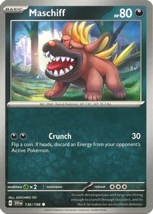 Maschiff (136/198) - SV01 Scarlet & Violet Base Set  - Common