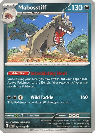 Mabosstiff (137/198) - SV01 Scarlet & Violet Base Set Reverse Holofoil - Uncommon