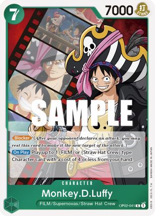 (OP02-041) Monkey.D.Luffy (041) - Paramount War Normal