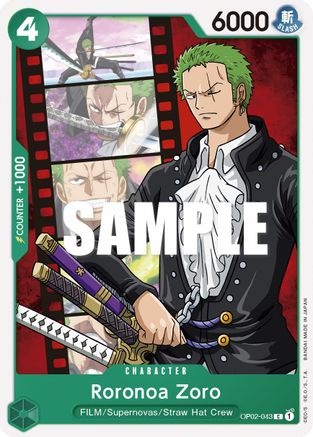 (OP02-043) Roronoa Zoro - Paramount War Normal
