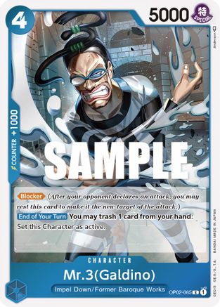 (OP02-065) Mr.3 (Galdino) - Paramount War Foil