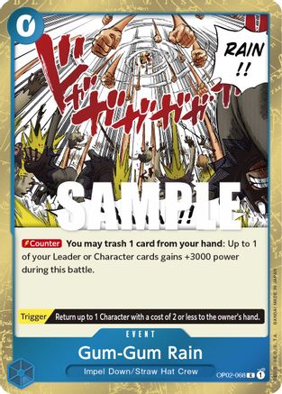 (OP02-068) Gum-Gum Rain - Paramount War Foil