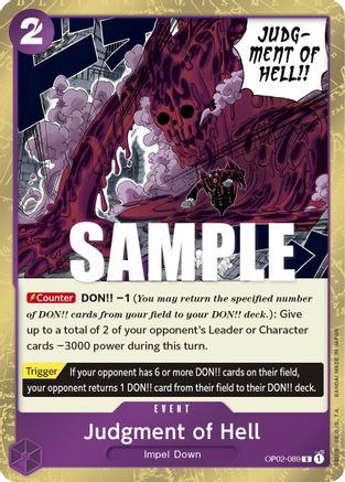 (OP02-089) Judgment of Hell - Paramount War Foil