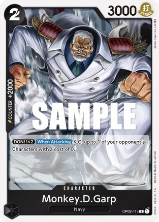 Monkey.D.Garp (115) (OP02-115) - Paramount War Foil