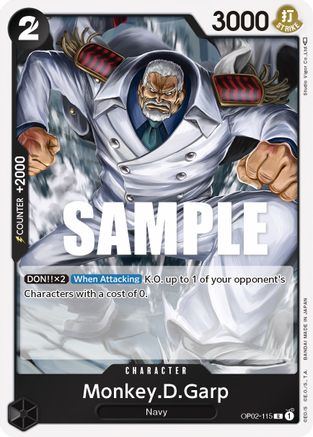 (OP02-115) Monkey.D.Garp (115) - Paramount War Foil