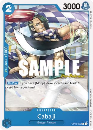 Cabaji (OP02-052) - Paramount War Pre-Release Cards