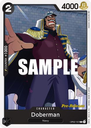 (OP02-107) Doberman - Paramount War Pre-Release Cards Normal
