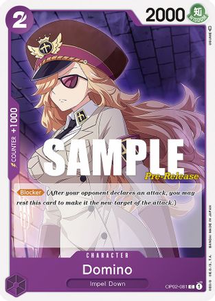 Domino (OP02-081) - Paramount War Pre-Release Cards