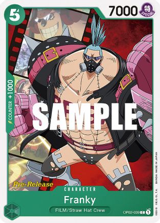 (OP02-039) Franky - Paramount War Pre-Release Cards Normal