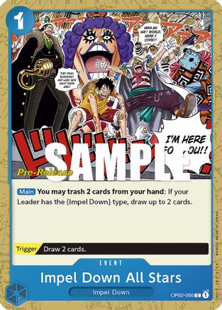 Impel Down All Stars (OP02-066) - Paramount War Pre-Release Cards