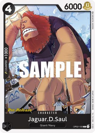 (OP02-109) Jaguar.D.Saul - Paramount War Pre-Release Cards Normal