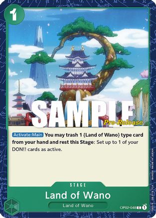(OP02-048) Land of Wano - Paramount War Pre-Release Cards Normal
