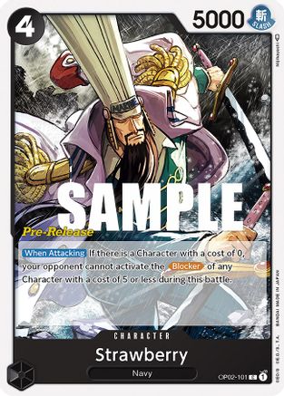 (OP02-101) Strawberry - Paramount War Pre-Release Cards Normal