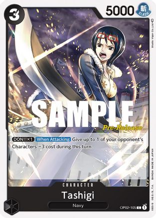 Tashigi (OP02-105) - Paramount War Pre-Release Cards