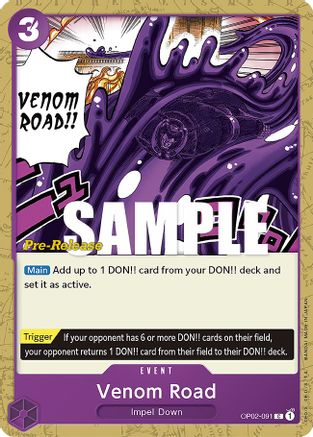 Venom Road (OP02-091) - Paramount War Pre-Release Cards