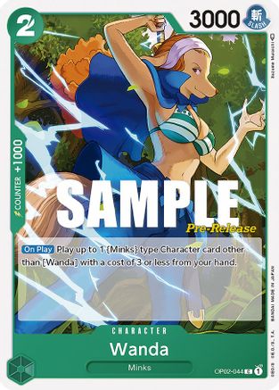 (OP02-044) Wanda - Paramount War Pre-Release Cards Normal