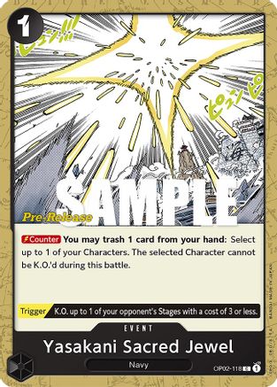 (OP02-118) Yasakani Sacred Jewel - Paramount War Pre-Release Cards Normal