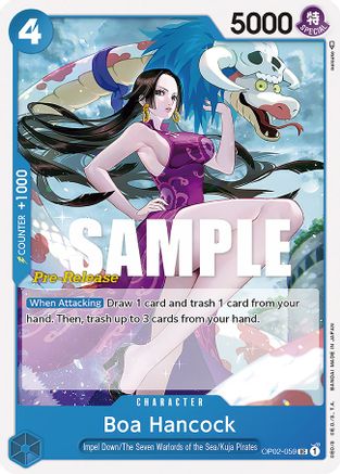 (OP02-059) Boa Hancock - Paramount War Pre-Release Cards Normal