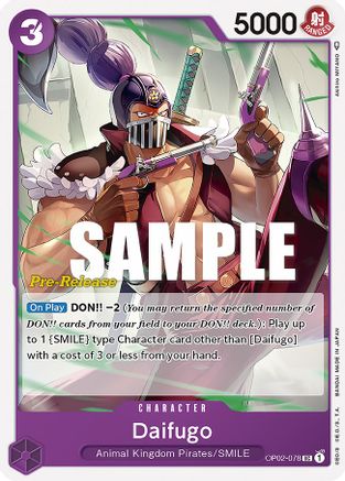 (OP02-078) Daifugo - Paramount War Pre-Release Cards Normal