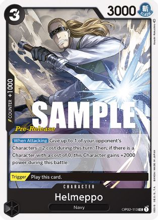 (OP02-113) Helmeppo - Paramount War Pre-Release Cards Normal