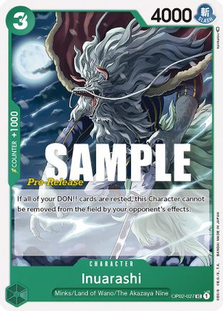 (OP02-027) Inuarashi - Paramount War Pre-Release Cards Normal