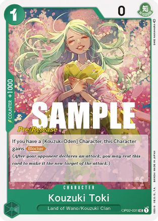 (OP02-031) Kouzuki Toki - Paramount War Pre-Release Cards Normal