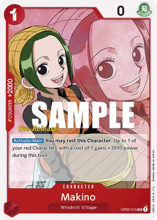 Makino (OP02-015) - Paramount War Pre-Release Cards