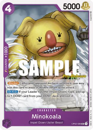 (OP02-086) Minokoala - Paramount War Pre-Release Cards Normal